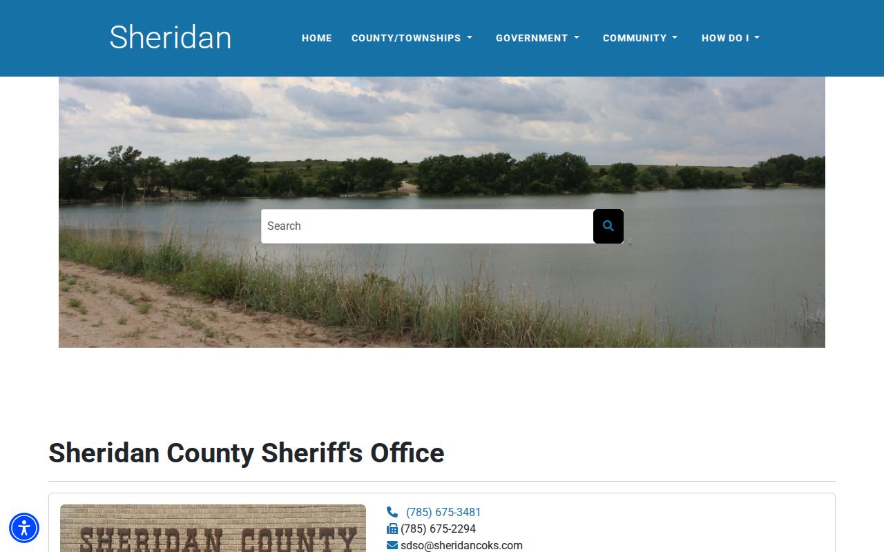 Sheridan County Sheriff's Office booking records contact page